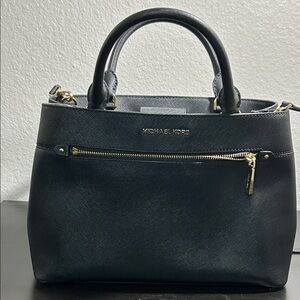 Michael Kors Black purse with Gold Accents